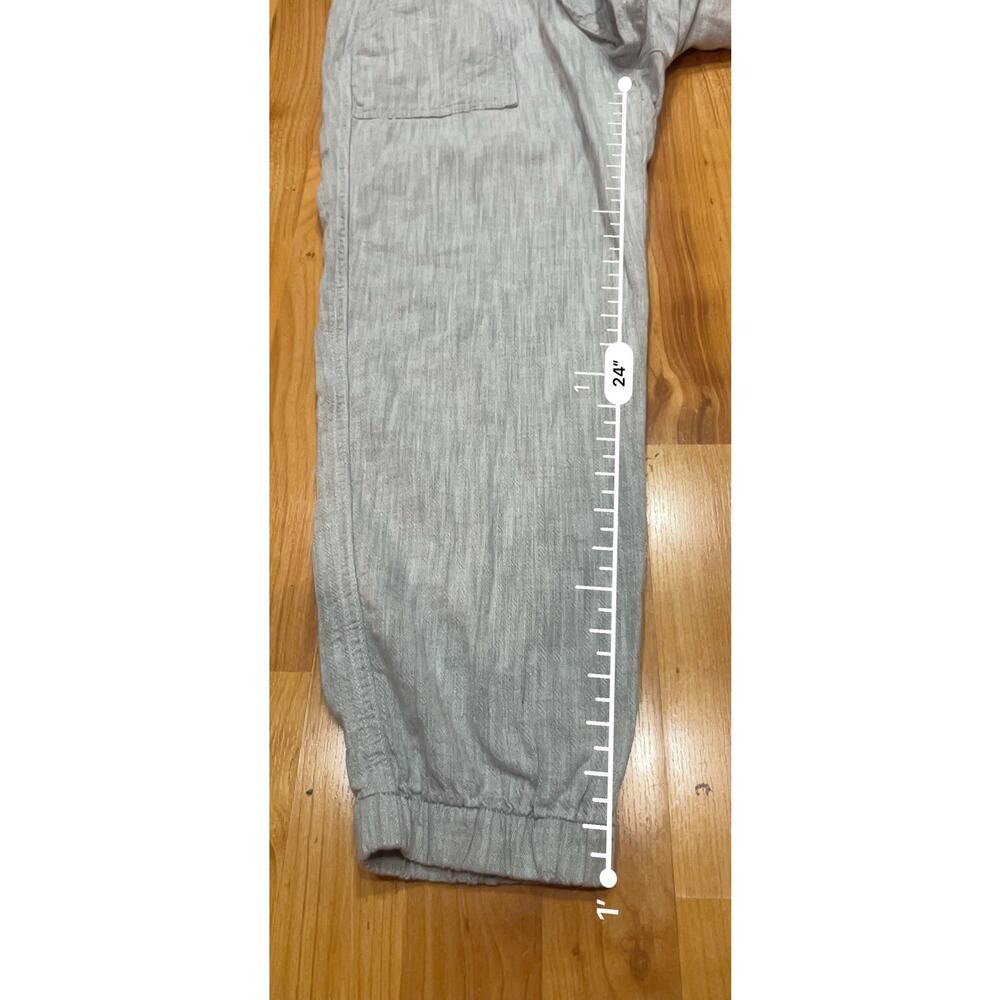 Gap Rib Utility Jogger Grey Chambray Cotton Elastic Waist Women's S - Picture 3 of 5